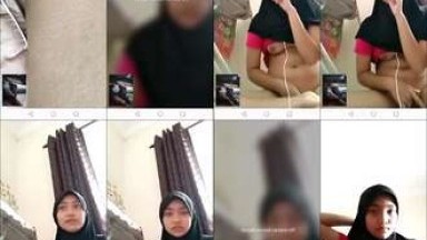 Gadis Remaja Hijab VCS Sampe Cowoknya Crot -Sexindo